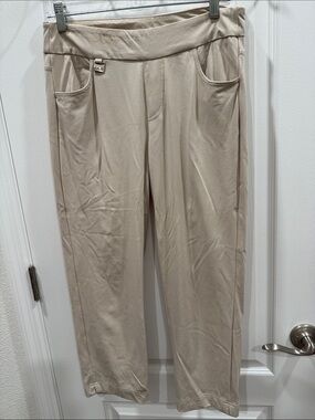 Lulu-B Cropped Pull-On Pants in Light Beige